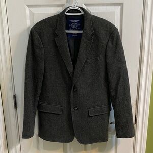 Abercrombie & Fitch Wool Blend Brown Herringbone Tweed Blazer Men’s Medium Fall
